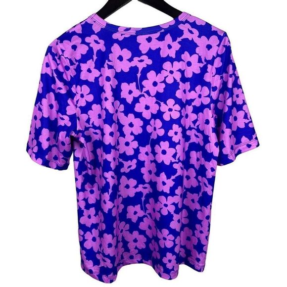 NWT LuLaRoe Alli floral short sleeve size M - Picture 4 of 5